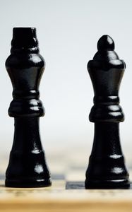 Превью обои шахматы, фигуры, игра, король, королева