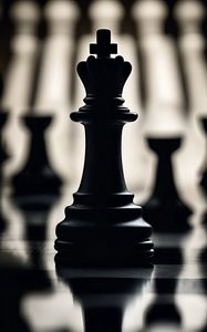 Превью обои шахматы, фигуры, король, темный