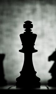 Превью обои шахматы, фигуры, темный, игра, король