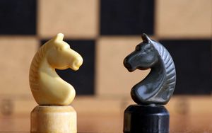 Превью обои шахматы, конь, игра