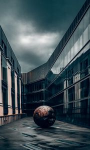 Превью обои шар, архитектура, здание, город