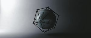 Превью обои шар, икосаэдр, фигуры, геометрия