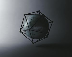 Превью обои шар, икосаэдр, фигуры, геометрия