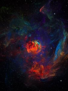 Превью обои шар, космос, разноцветный