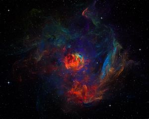 Превью обои шар, космос, разноцветный