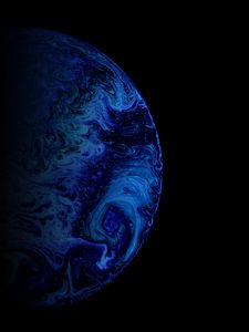 Превью обои шар, краска, разводы, черный, fluid art