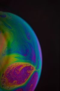 Превью обои шар, краска, разводы, разноцветный, fluid art