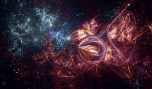 Превью обои шар, линии, свечение, абстракция