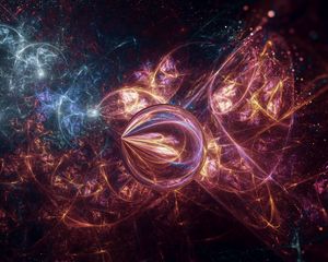 Превью обои шар, линии, свечение, абстракция
