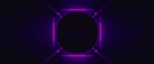 Превью обои шар, неон, подсветка, фиолетовый, темный