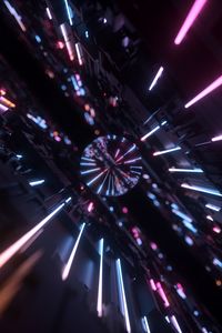Превью обои шар, неон, свечение, отражение, темный