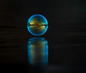 Превью обои шар, пузырь, отражение