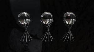 Превью обои шар, стекло, форма, отражение, металл