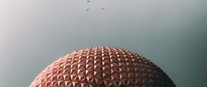 Превью обои шар, здание, архитектура, купол, птицы