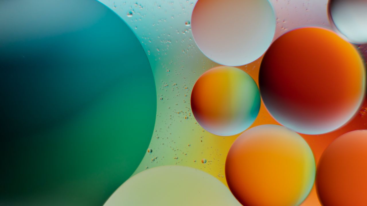 Обои шары, круги, пузыри, круглый, градиент, разноцветны