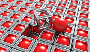 Превью обои шары, кубы, формы, сферы