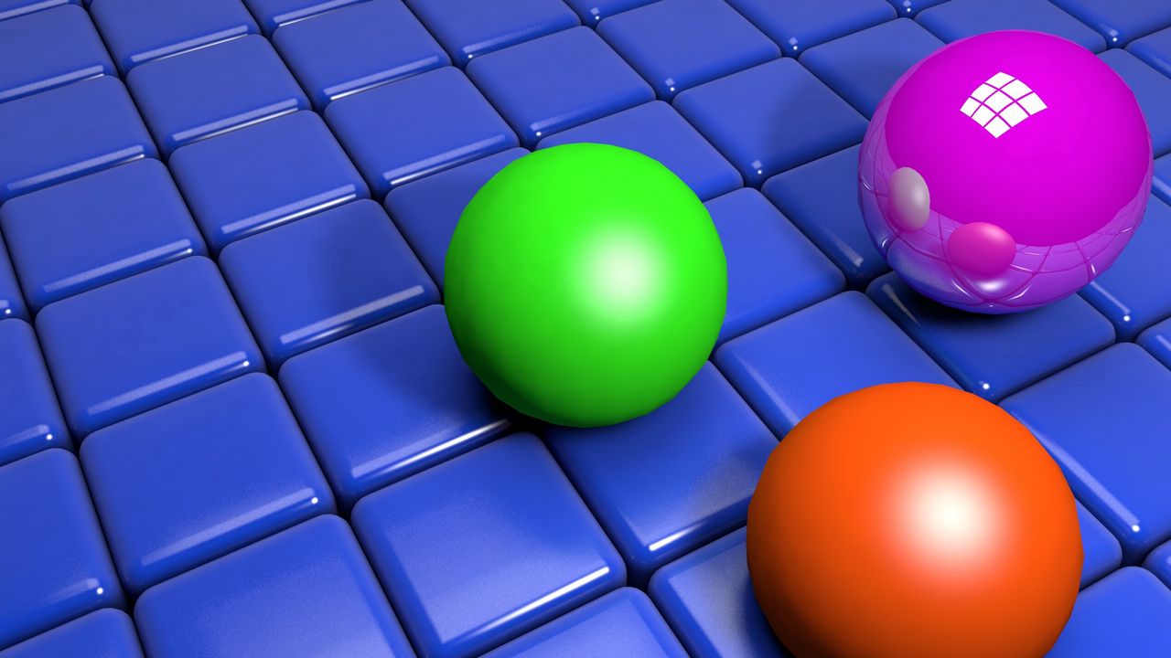 Обои шары, кубы, структура