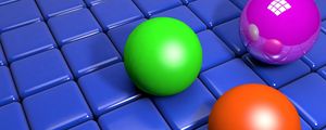 Превью обои шары, кубы, структура