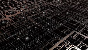 Превью обои шары, линии, запутанный, структура, 3d