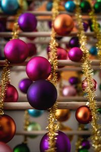 Превью обои шары, мишура, украшения, разноцветный, новый год, рождество