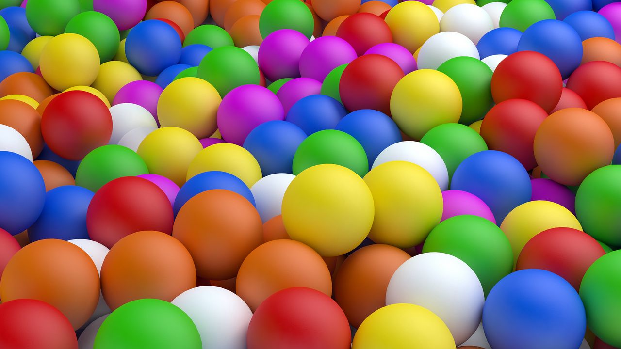 Обои шары, разноцветные, мячи