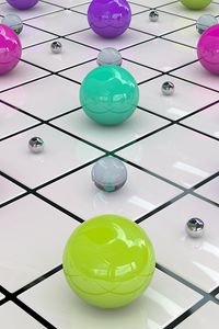 Превью обои шары, разноцветный, поверхность, стекло