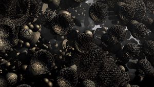 Превью обои шары, сферы, 3d, объем, структура