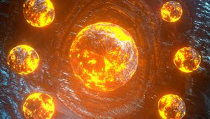 Превью обои шары, сферы, свечение, яркий, 3d