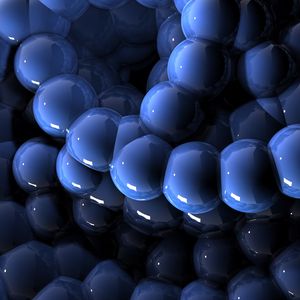 Превью обои шары, сферы, темный, магнит, соединения