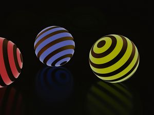 Превью обои шары, шар, полосы, свечение