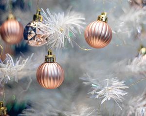 Превью обои шары, украшения, елка, рождество, новый год