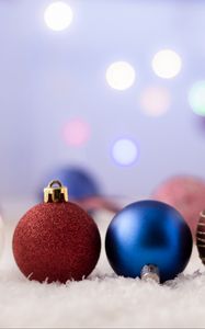 Превью обои шары, украшения, новый год, рождество, игрушки, праздник