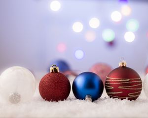 Превью обои шары, украшения, новый год, рождество, игрушки, праздник