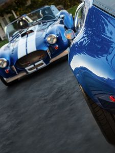 Превью обои shelby cobra, daytona coupe, 1965, 1967, классика, гоночные автомобили