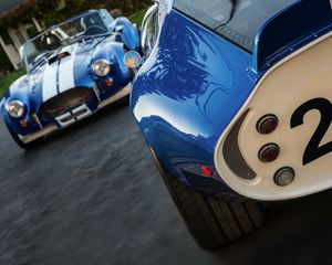 Превью обои shelby cobra, daytona coupe, 1965, 1967, классика, гоночные автомобили