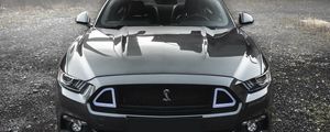 Превью обои shelby mustang, shelby, автомобиль, серый, вид спереди