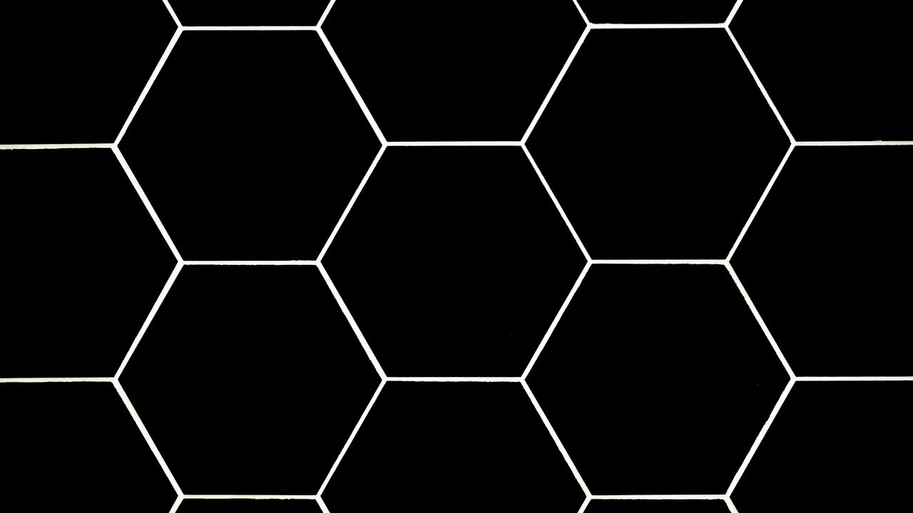 Обои шестиугольники, сетка, текстура, черный