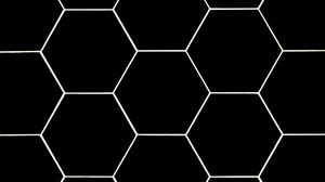 Превью обои шестиугольники, сетка, текстура, черный