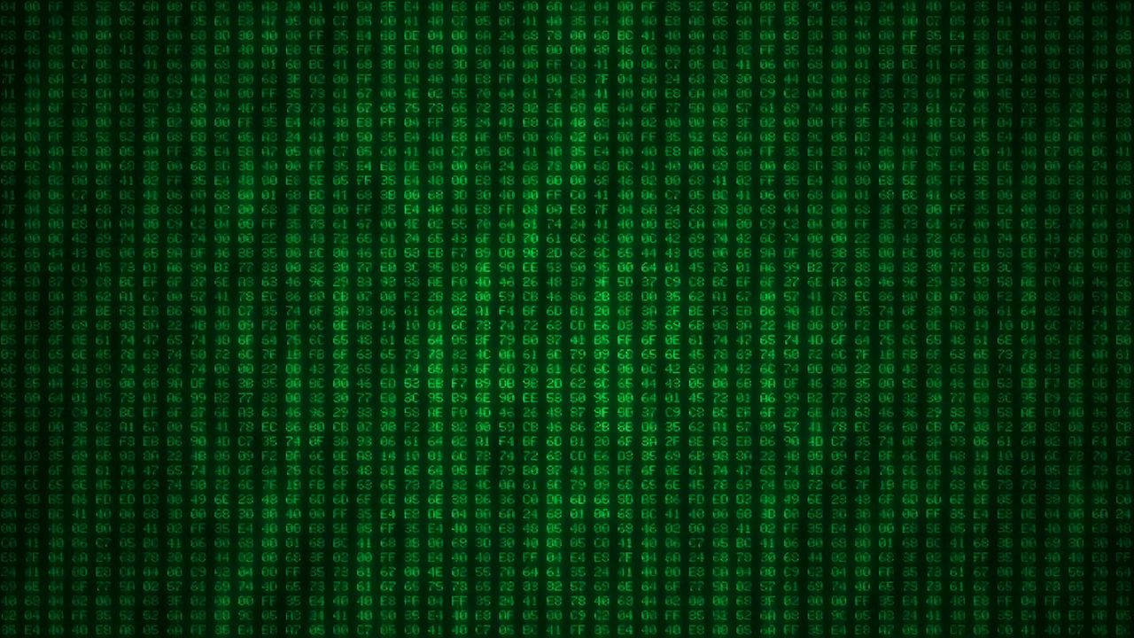 Обои шестнадцатеричный код, система счисления, цифры, код, хекс, зеленый