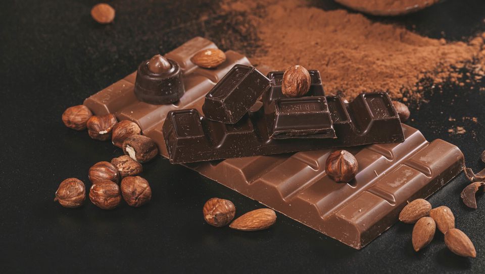 960x544 Обои шоколад, орехи, какао, коричневый