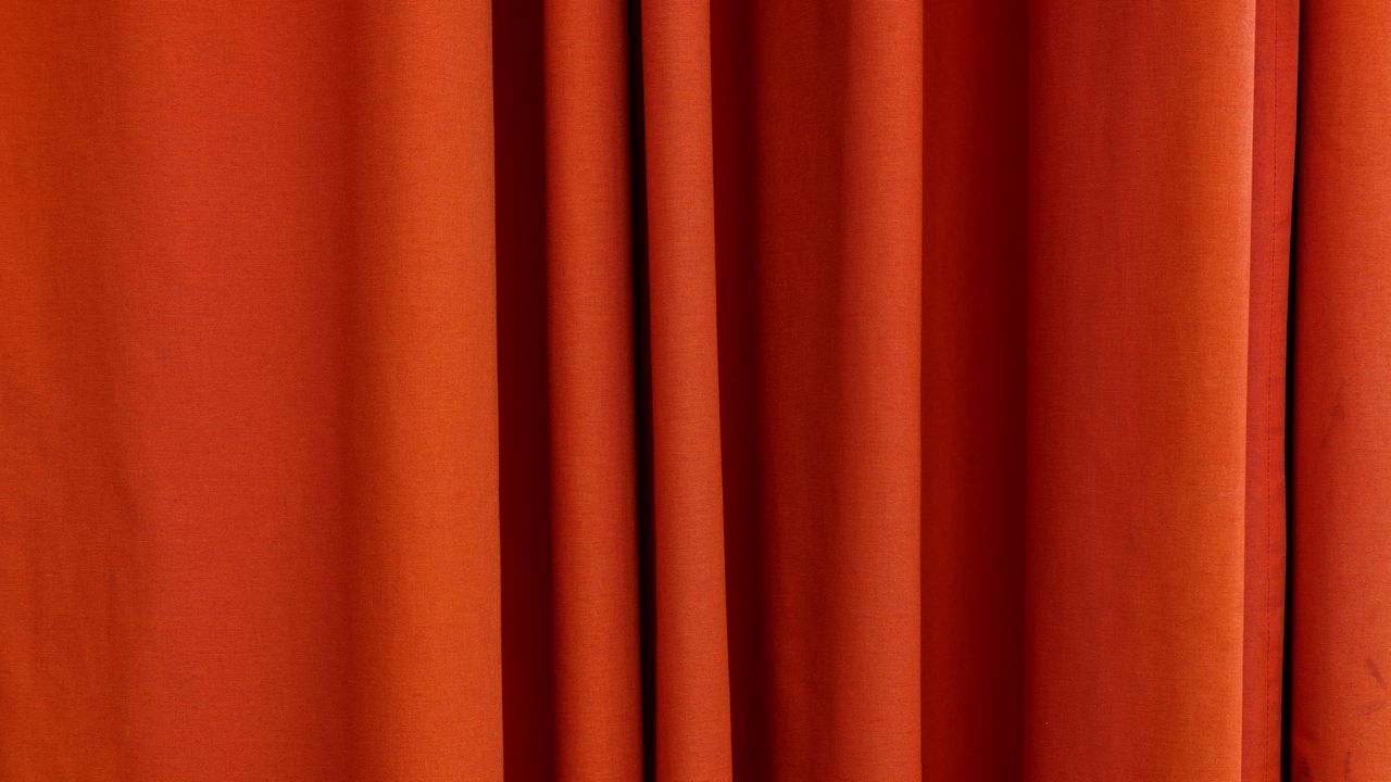 Обои штора, ткань, оранжевый, текстура