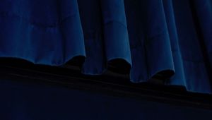 Превью обои шторы, ткань, текстура, синий, темный