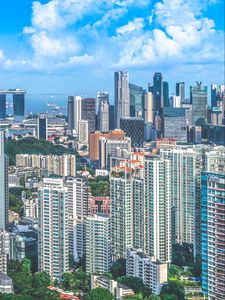 Превью обои сингапур, небоскребы, архитектура