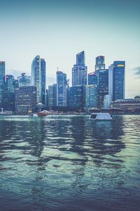 Превью обои сингапур, небоскребы, берег, архитектура