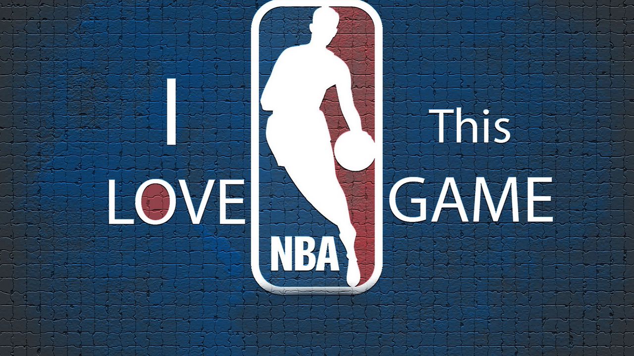 Обои синий, nba, фон, баскетбол, логотип