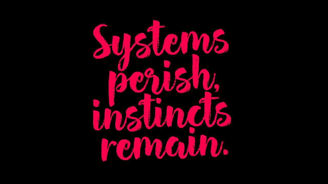 Обои системы, инстинкты, надпись, слова