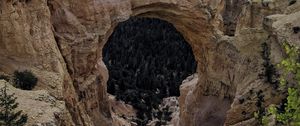 Превью обои скала, арка, горы, пейзаж