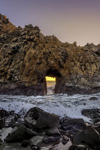 Превью обои скала, арка, камни, море, пейзаж, природа