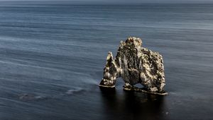 Превью обои скала, арка, море, пейзаж, природа, облака