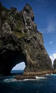 Превью обои скала, арка, море, природа